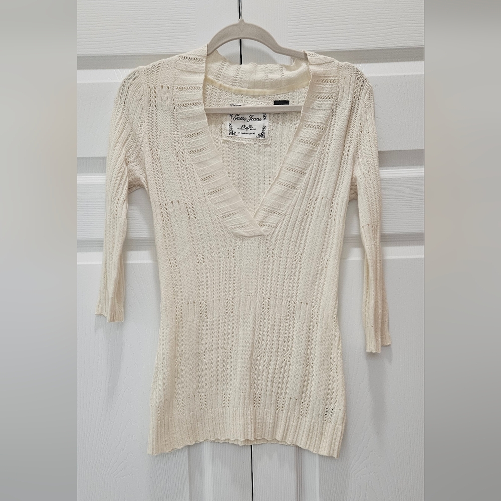Guess Cream Knit Sweater